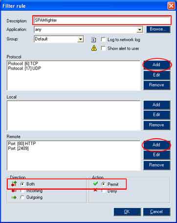 1. Start het Kerio Firewall engine programma. (klik met de rechter muisknop op het icoontje op de balk en kies "Configuration").