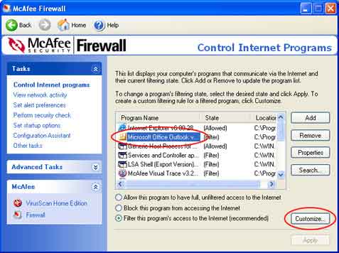 Voici comment configurer votre pare-feu McAfee pour le serveur SPAMfighter