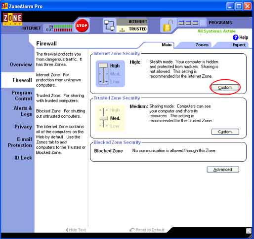 faq, firewall, zonealarm