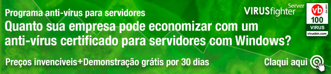 Você adquire a versão completa de VIRUSfighter Server completamente grátis por 30 dias.