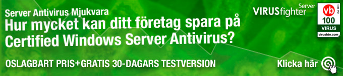 Prova VIRUSfighter Server gratis i 30 dagar