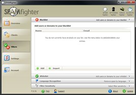 SPAMfighter tiene una interfaz de usuario muy sencilla y accesible.