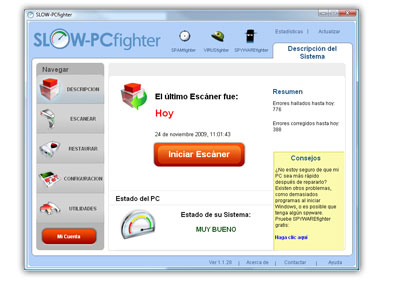 Analice gratis su PC con SLOW-PCfighter, y así optimizar el estado de su equipo