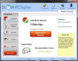 SLOW-PCfighter gets your system back in shape and running at maximum speed!