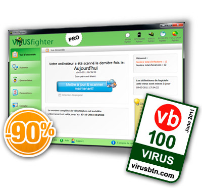 Appréciez la nouvelle version améliorée de VIRUSfighter