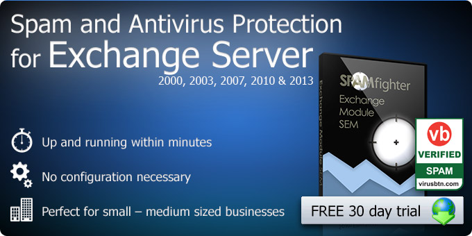 Spam Filter and Antivirus Filter for Exchange Server 2000, 2003, 2007 and 2010.