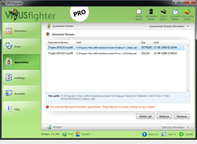 Click to view VIRUSfighter 7.1.234 screenshot