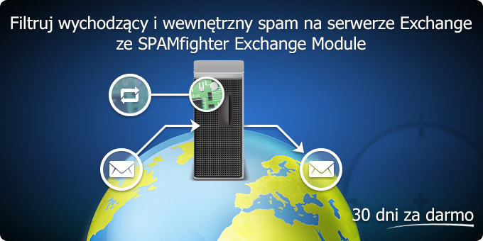 Filtruj wychodzący i wewnętrzny spam na serwerze Exchange ze SPAMfighter Exchange Module