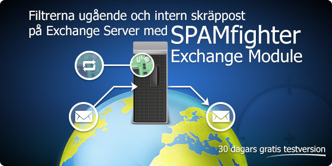 Filtrerna ugående och intern skräppost på Exchange Server med SPAMfighter Exchange Module