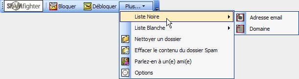 Inscription de domaines et d'adresses e-mails dans la liste noire