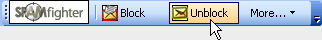 Spamfighter, unblock, spam, accept, filter, move, remove