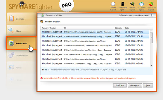Spyware Blokering - Spywarefighter