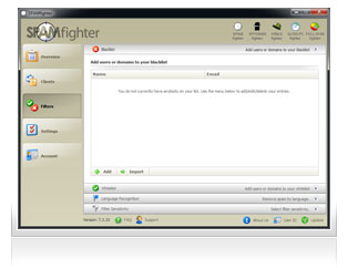 Après installation de SPAMfighter, vous obtiendrez immédiatement un compte e-mail &quot;propre&quot;. Si un e-mail isolé passe tout de même à travers le filtre, vous aurez le plaisir exquis de le signaler en appuyant sur une seule touche et de penser avec satisfaction que <strong> 8,968,667</strong> personnes à travers le monde ne verront jamais ce mail.