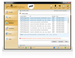 SPYWAREfighter skærmbilleder