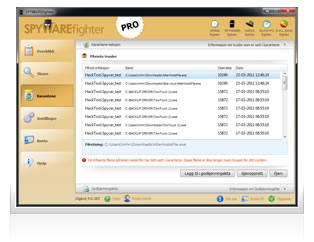 SPYWAREfighter Skjermvisning