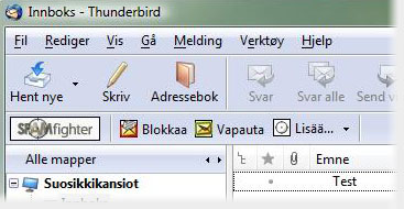 Ilmainen roskapostisuodatin Mozilla Thunderbirdille