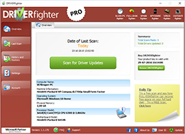 Slike zaslona softvera DRIVERfighter