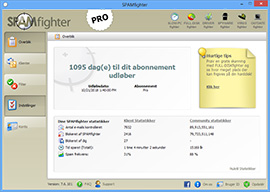 Se den fascinerende statistik og følg med i hvor effektivt SPAMfighter fjerner de irriterende spam-mails.<br />